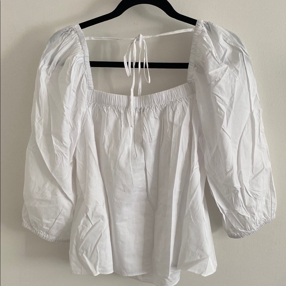 NWT Madewell Puff-Sleeve Babydoll Top - Picture 6 of 7